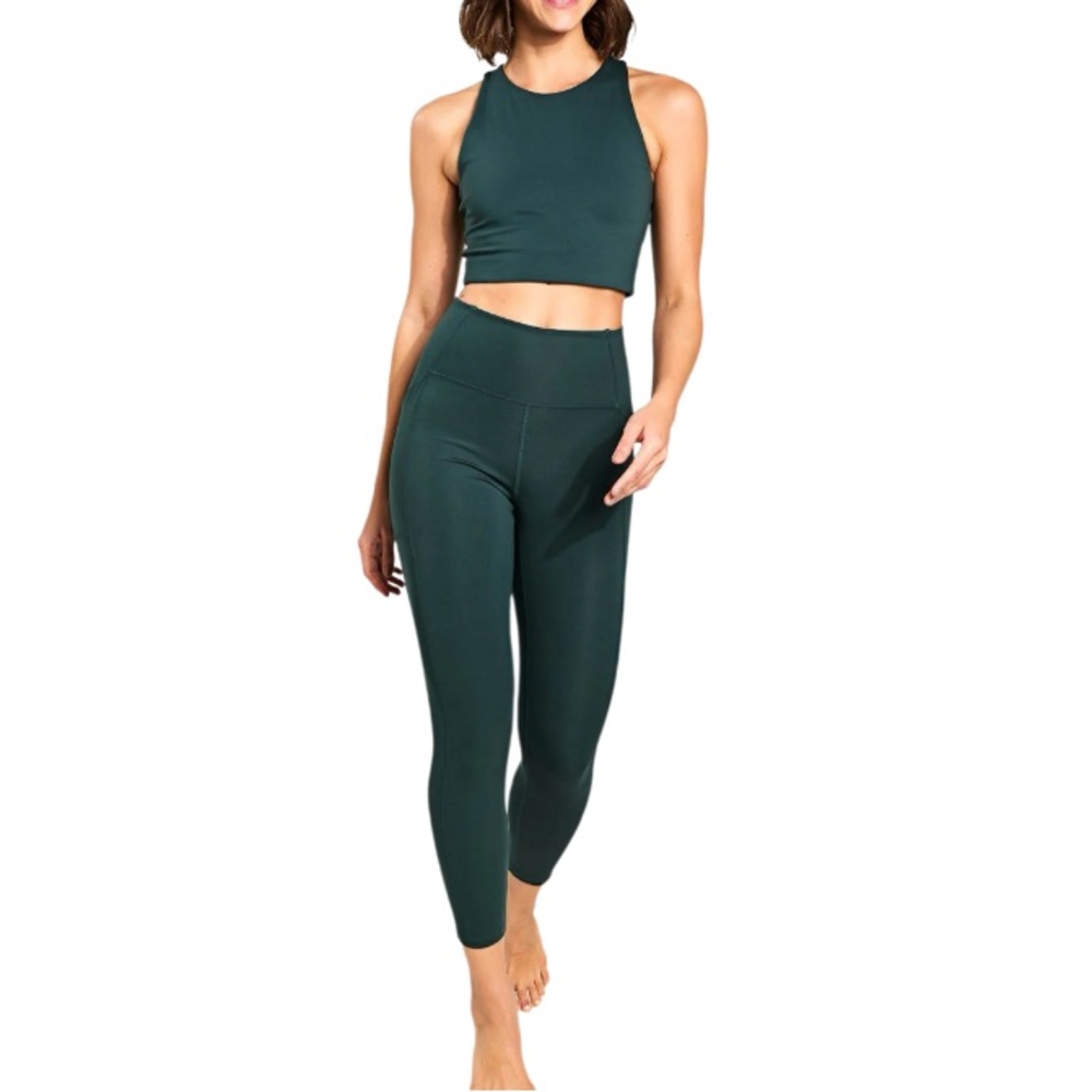 Girlfriend Collective Dark Green Leggings